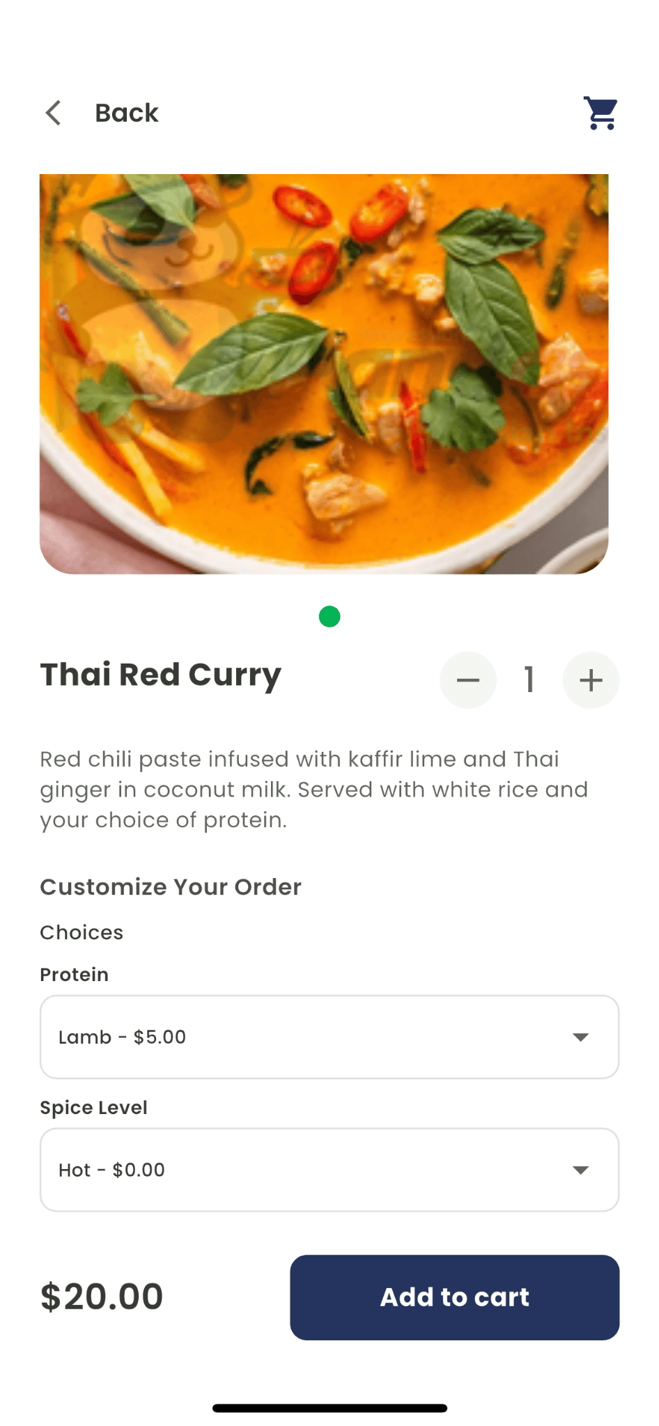 Tote's app item customization screen